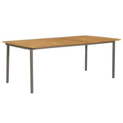 Masă de grădină - 200x100x72 cm - lemn masiv de acacia și oțel