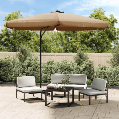 Umbrelă de soare de grădină - stâlp din oțel - taupe - 300 cm