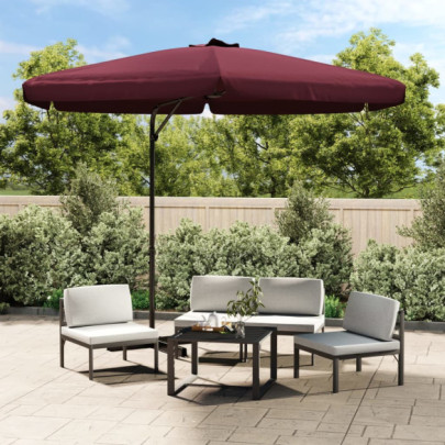 Umbrelă de soare exterior - stâlp din oțel - roșu bordo - 300 cm