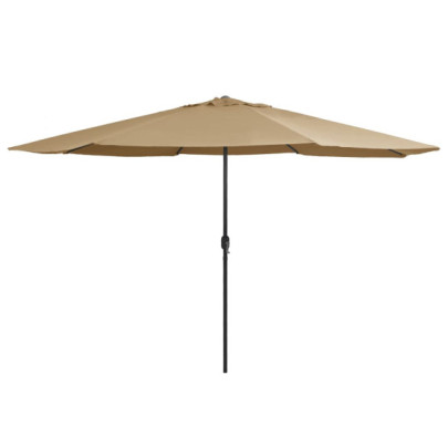 Umbrelă de soare de grădină - stâlp metalic - taupe - 390 cm