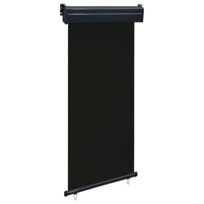 Copertină laterală de balcon - negru - 100 x 250 cm