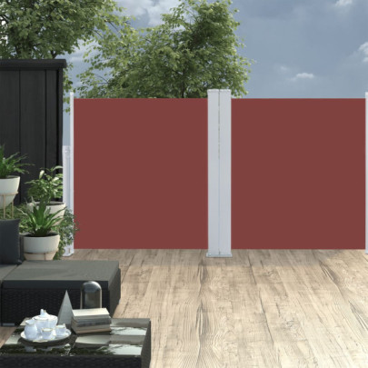Copertină laterală retractabilă - maro - 120 x 600 cm