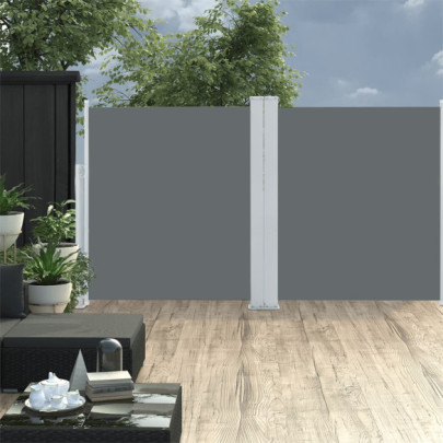 Copertină laterală retractabilă - antracit - 140 x 600 cm