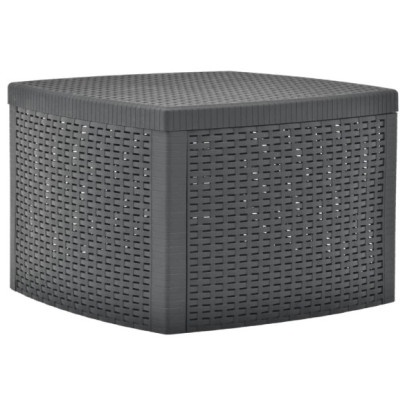 Măsuță laterală - antracit - 54 x 54 x 36,5 cm - plastic