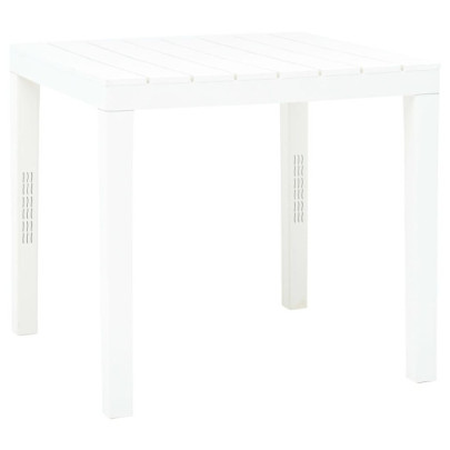 Masă de grădină - alb - 78 x 78 x 72 cm - plastic