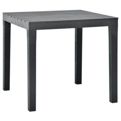 Masă de grădină - antracit - 78 x 78 x 72 cm - plastic