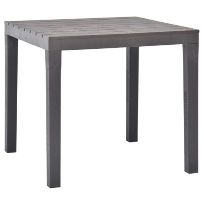 Masă de grădină - cafeniu - 78 x 78 x 72 cm - plastic