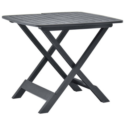 Masă de grădină pliabilă - antracit - 79 x 72 x 70 cm - plastic
