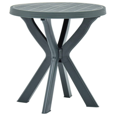Masă de bistro - verde - Ø70 cm - plastic