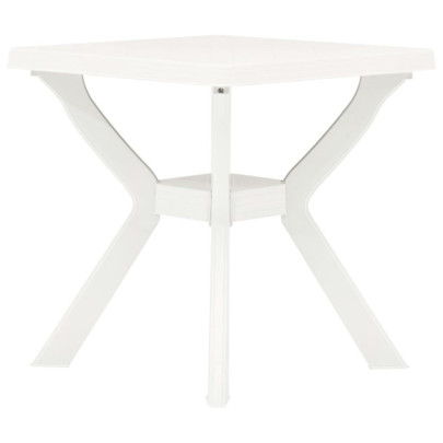 Masă de bistro - alb - 70x70x72 cm - plastic