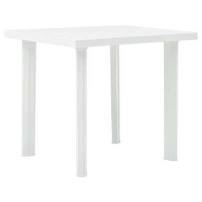 Masă de grădină - alb - 80 x 75 x 72 cm - plastic