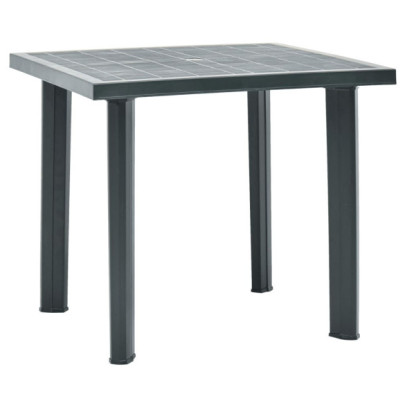 Masă de grădină - verde - 80 x 75 x 72 cm - plastic