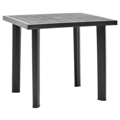 Masă de grădină - antracit - 80 x 75 x 72 cm - plastic