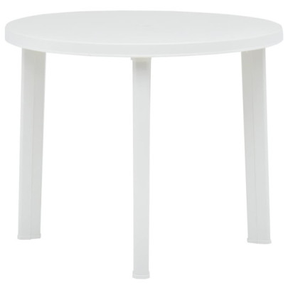 Masă de grădină - alb - 89 cm - plastic