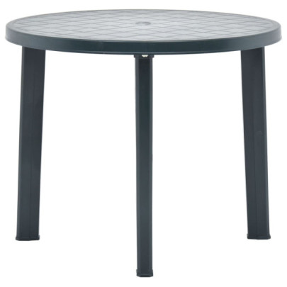 Masă de grădină - verde - 89 cm - plastic
