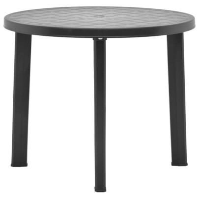 Masă de grădină - antracit - 89 cm - plastic