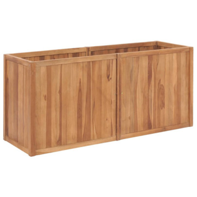 Strat înălțat de grădină - 150 x 50 x 70 cm - lemn masiv de tec