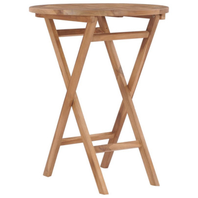 Masă de grădină pliabilă - 60 cm - lemn masiv de tec
