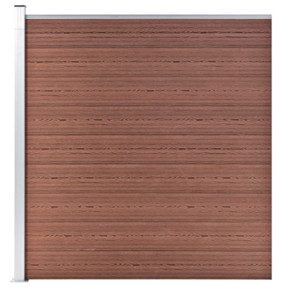 Gard de grădină - maro - 175 x 186 cm - WPC