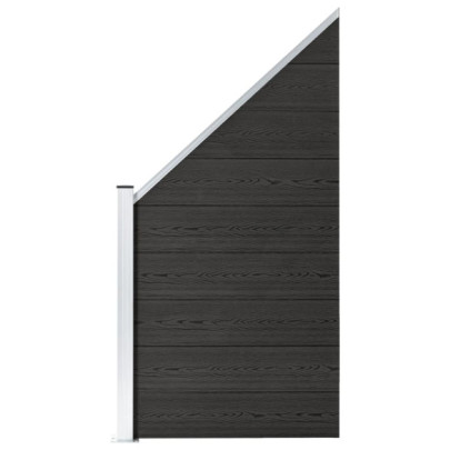 Panou de gard - gri - 95x(105-180) cm - WPC