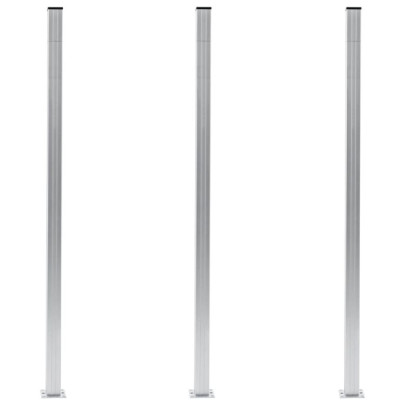 Stâlpi de gard - 3 buc. - 185 cm - aluminiu