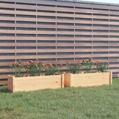Jardiniere de grădină - 2 buc. - 100x31x31 cm - lemn masiv de pin