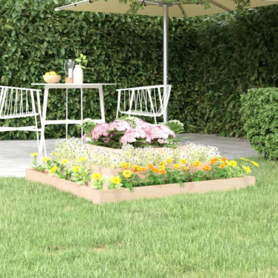 Jardinieră - 110x110x27 cm - lemn masiv de pin