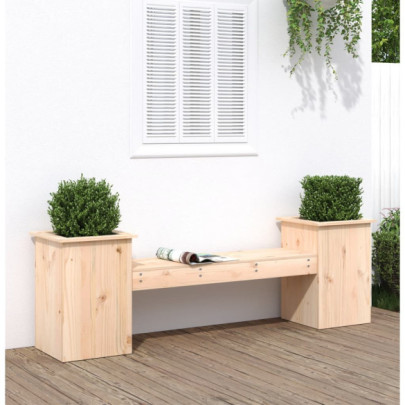 Jardinieră bancă - 184,5x39,5x56,5 cm - lemn masiv de pin