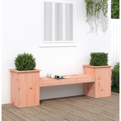 Banchetă cu jardiniere - 184,5x39,5x56,5 cm - lemn masiv Douglas