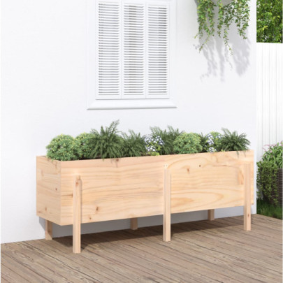 Strat înălțat de grădină - 160x50x57 cm - lemn masiv de pin