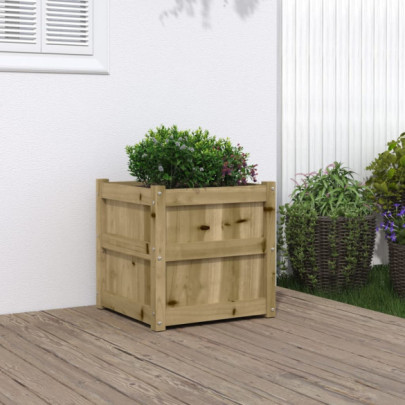 Jardinieră de grădină - 50x50x50 cm - lemn de pin impregnat