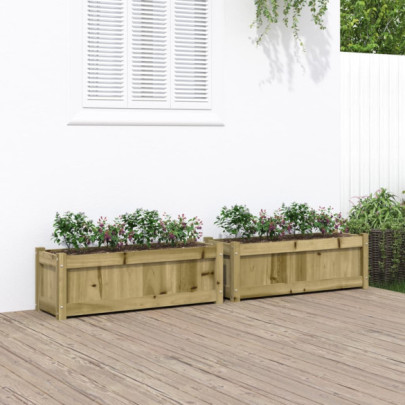 Jardiniere de gradina  - 2 buc. - lemn de pin impregnat