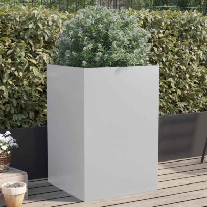 Jardinieră - argintiu - 52x48x75 cm - oțel galvanizat