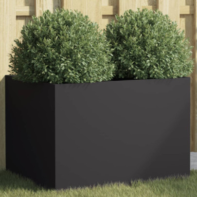Jardinieră - negru - 62x47x46 cm - oțel