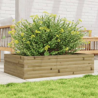 Jardinieră de grădină - 90x60x23 cm - lemn de pin impregnat