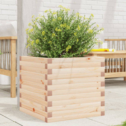 Jardinieră de grădină - 50x50x45,5 cm - lemn masiv de pin