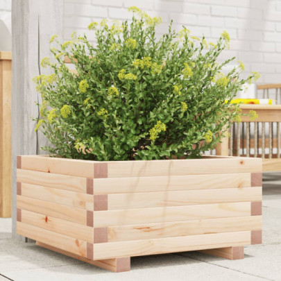 Jardinieră de grădină - 50x50x26,5 cm - lemn masiv de pin