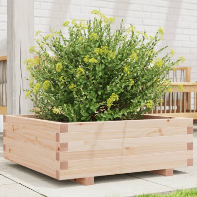 Jardinieră de grădină - 70x70x26,5 cm - lemn masiv de pin