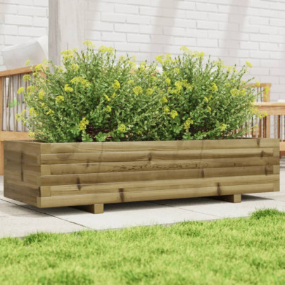 Jardinieră de grădină - 110x40x26,5 cm - lemn de pin impregnat