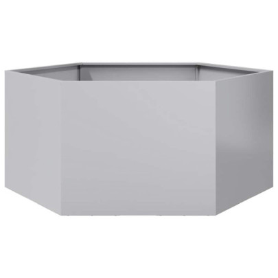 Jardinieră de grădină 104x90x45 cm oțel galvanizat hexagonal