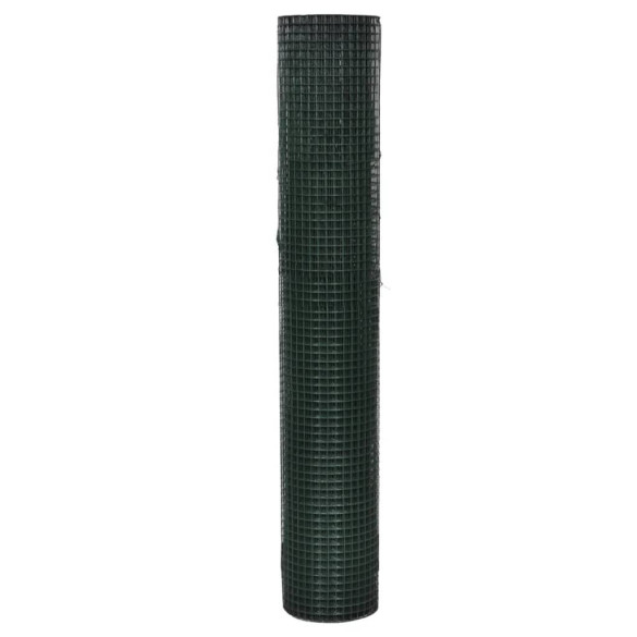 Plasă de sârmă găini - verde - 25 x 1 m - oțel galvanizat cu PVC