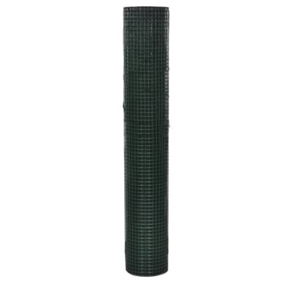 Plasă de sârmă găini - verde - 25 x 1 m - oțel galvanizat cu PVC