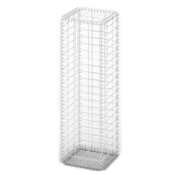 Coș gabion cu capace - sârmă galvanizată - 100 x 30 x 30 cm