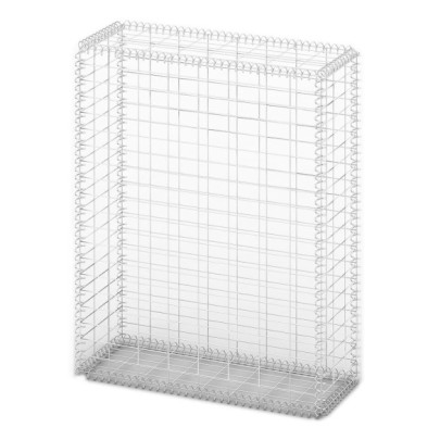 Coș gabion cu capace - sârmă galvanizată - 100 x 80 x 30 cm