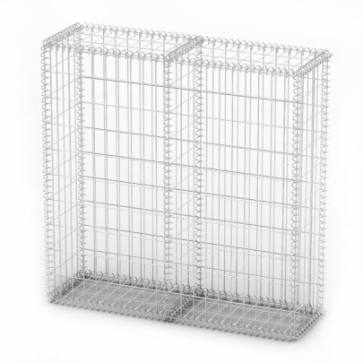 Coș gabion cu capace - sârmă galvanizată - 100 x 100 x 30 cm