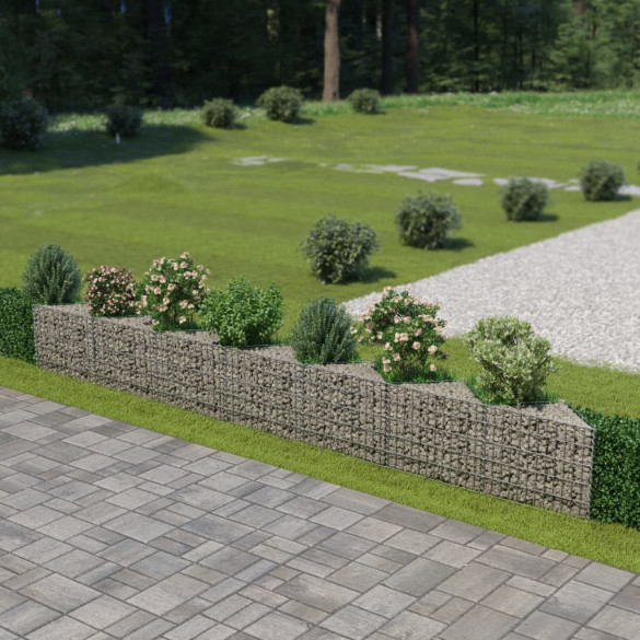 Gabion perete - oțel galvanizat - 450 x 30 x 50 cm