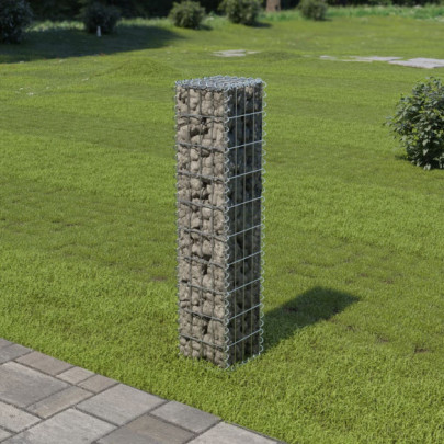 Perete gabion cu capace - 20x20x100 cm - oțel galvanizat