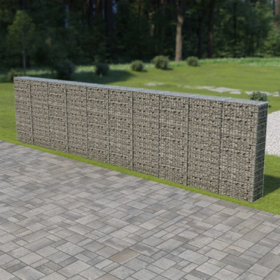 Perete gabion cu capace - 600 x 30 x 150 cm - oțel galvanizat