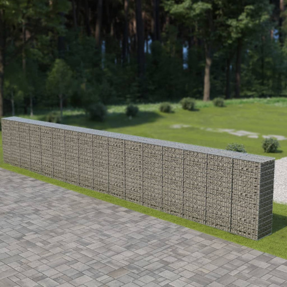 Perete gabion cu capace - 900 x 50 x 150 cm - oțel galvanizat