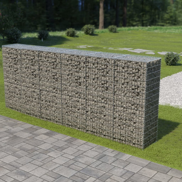 Perete gabion cu capace - 300 x 50 x 150 cm - oțel galvanizat